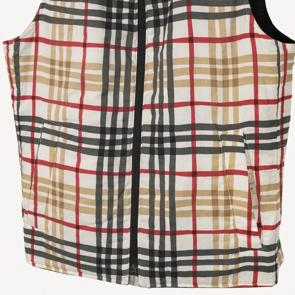 Burberry Reversible Black & White-Check Cotton Vest - Picture 13 of 16